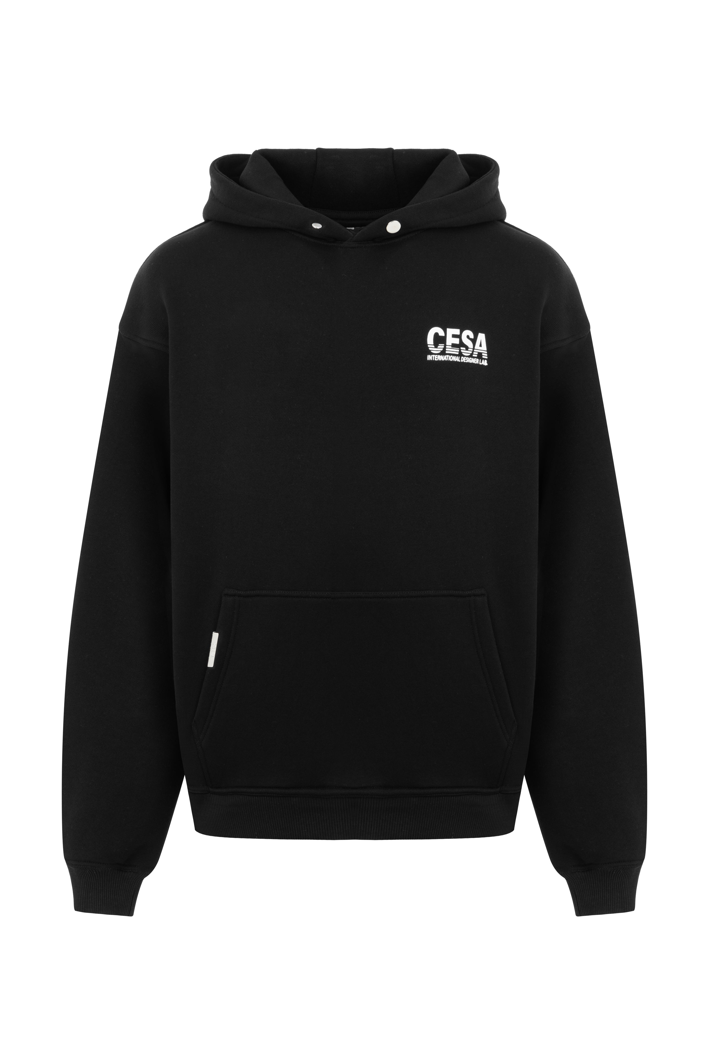 CLASSIC HOODIE "INT. DESIGN LAB" - LIMITED EDITION IN BLACK