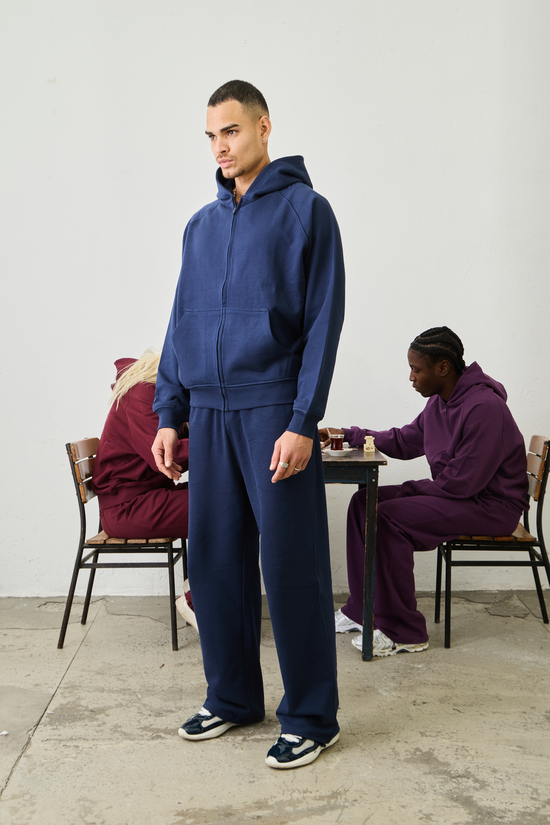 Basic Zipper "NAVY BLUE"