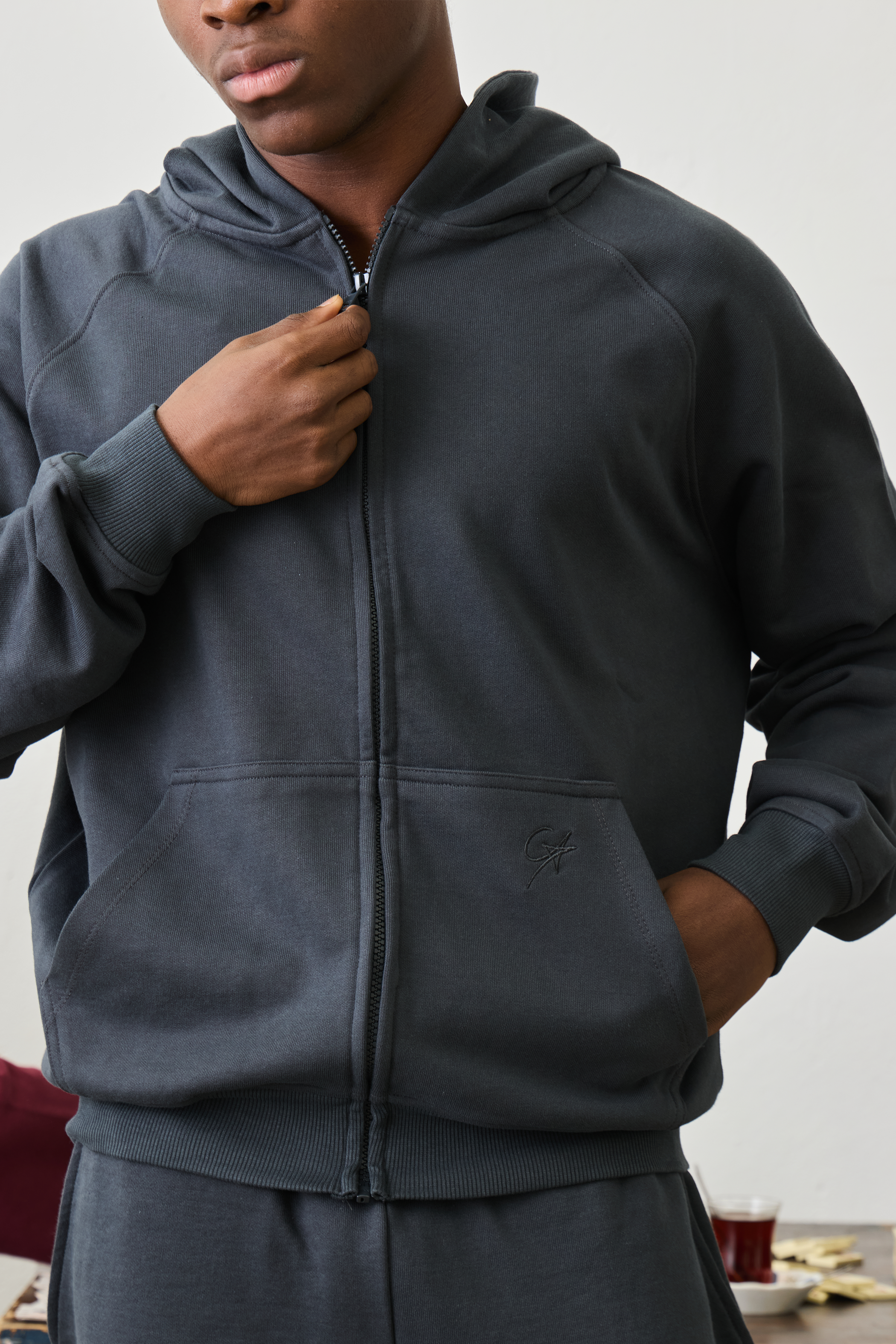 Basic Zipper "ANTHRAZIT"