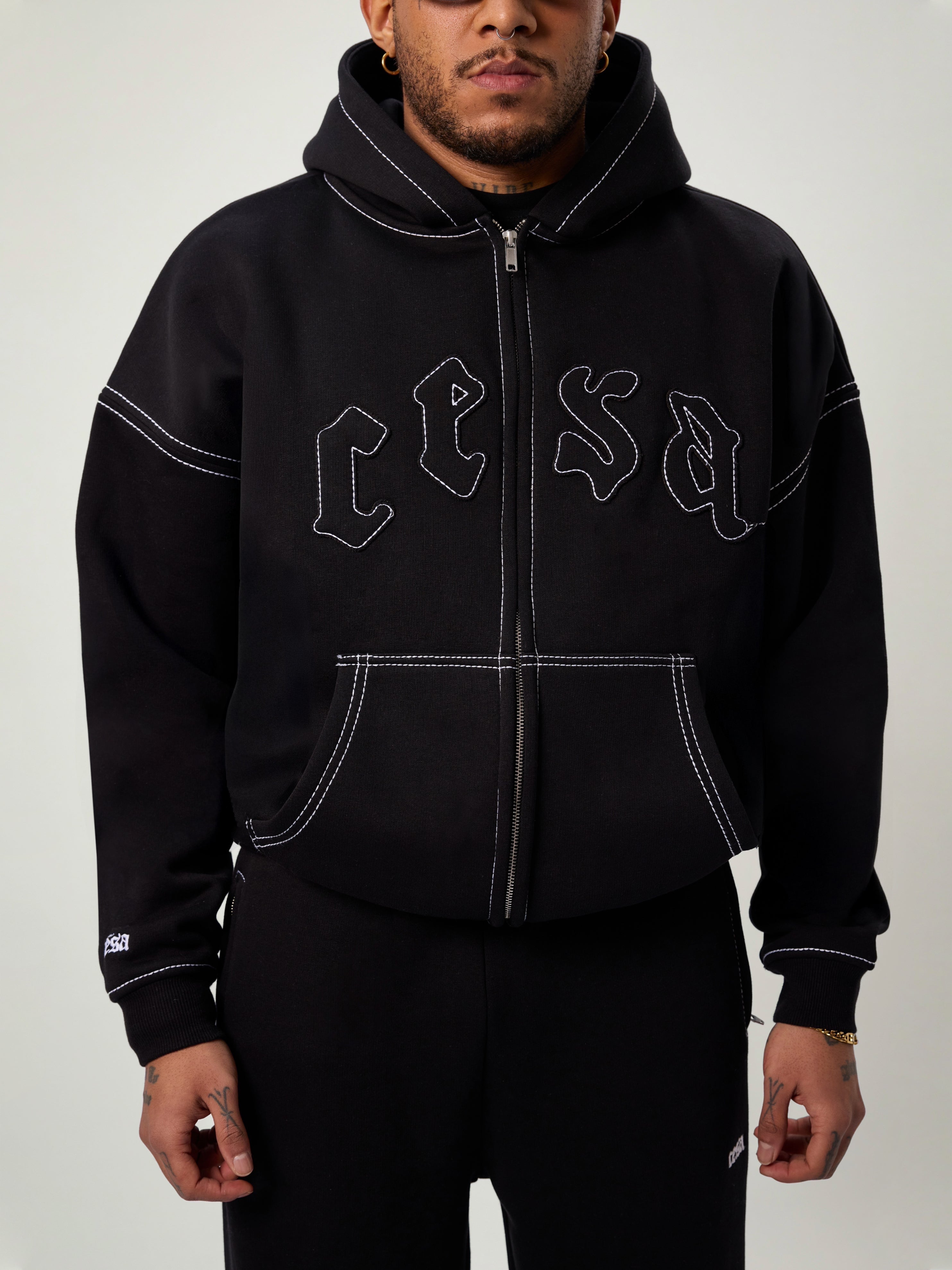C1 LINED "BLACK" ZIPPER