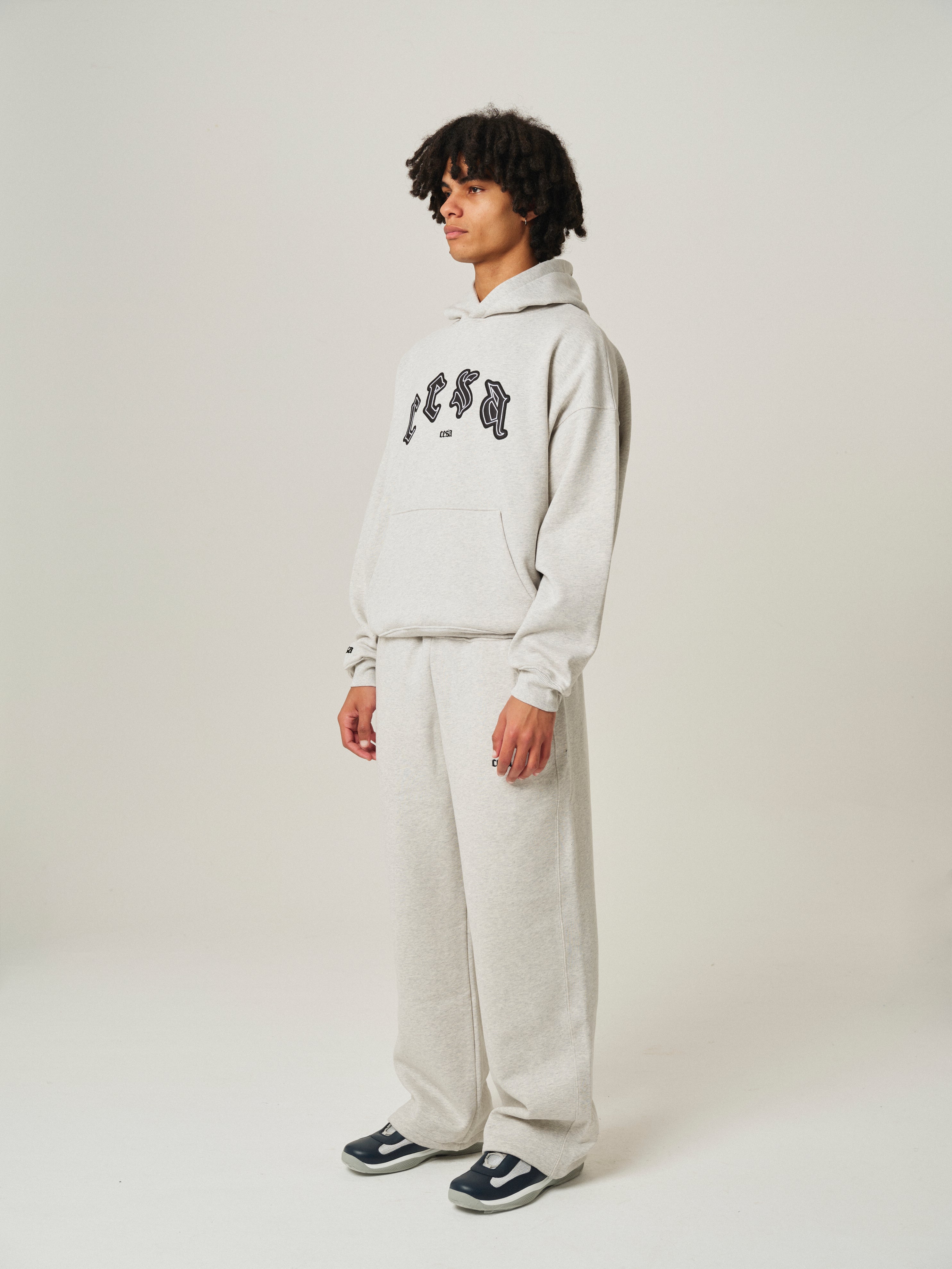 C1 HOODIE "GREY-MELANGE"