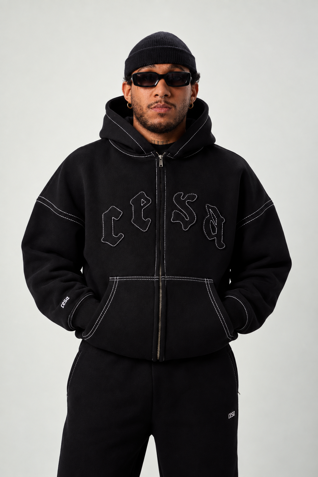 C1 LINED "BLACK" ZIPPER