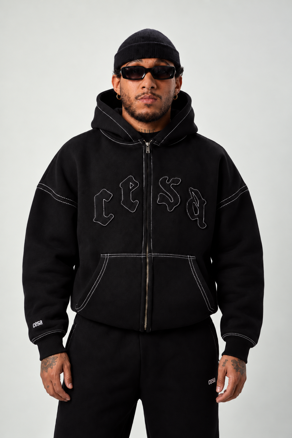 C1 LINED "BLACK" ZIPPER