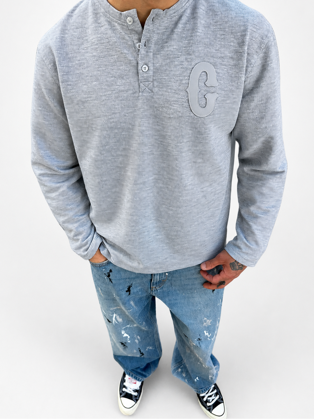Henley Shirt in Grey