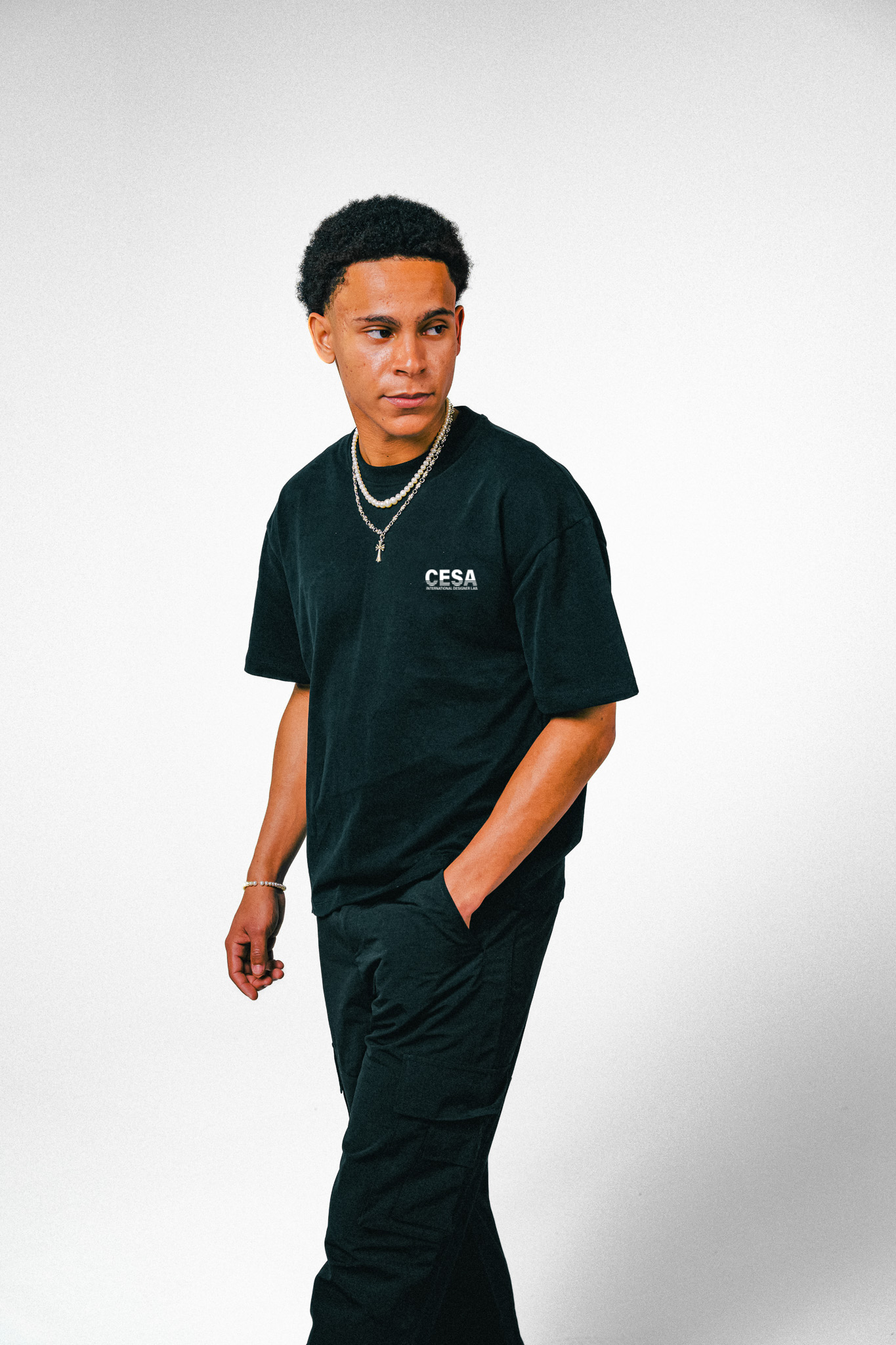 CLASSIC HEAVY SHIRT "INTERNATIONAL DESIGNER LAB - BLACK"