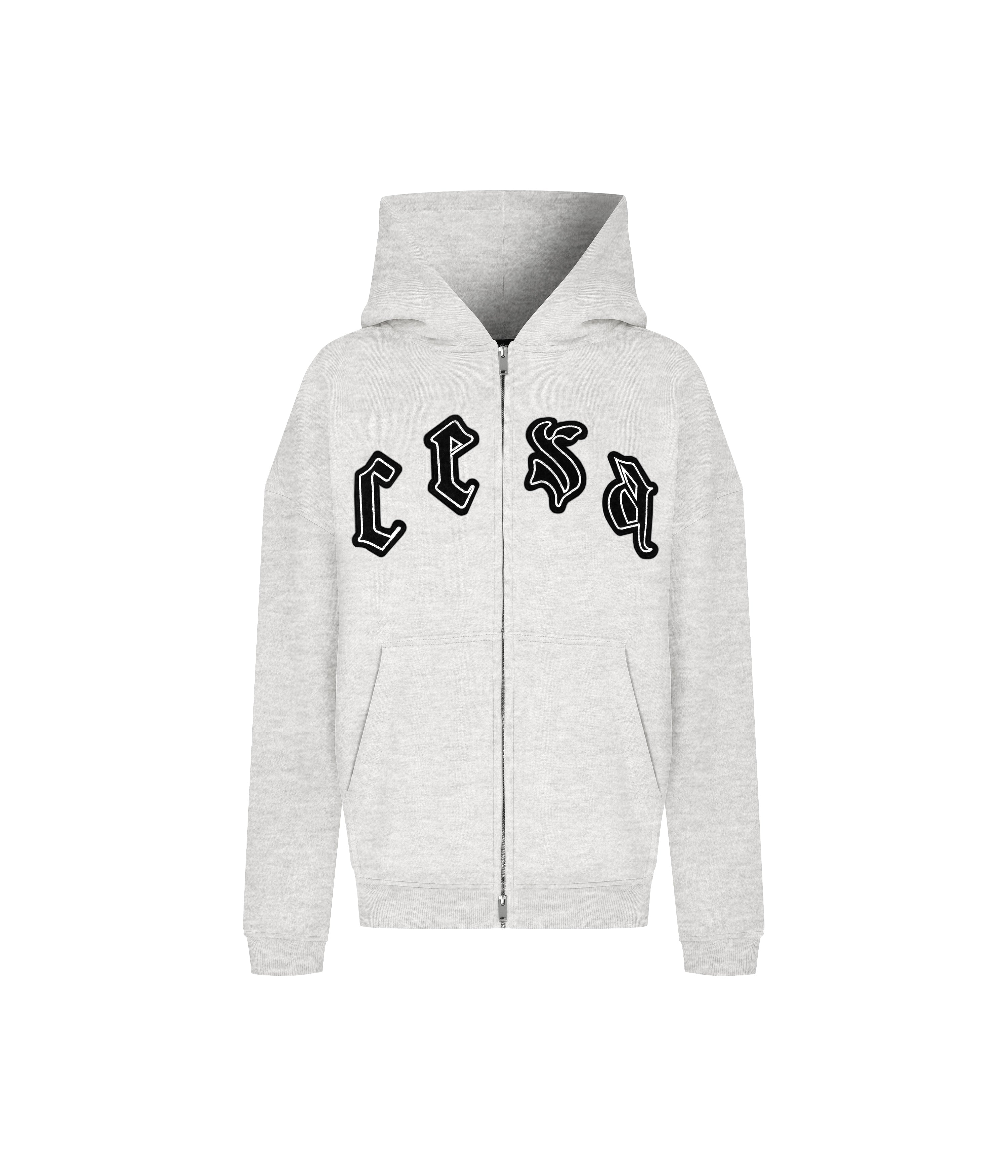 C1 DOUBLE ZIPPER "GREY-MELANGE"