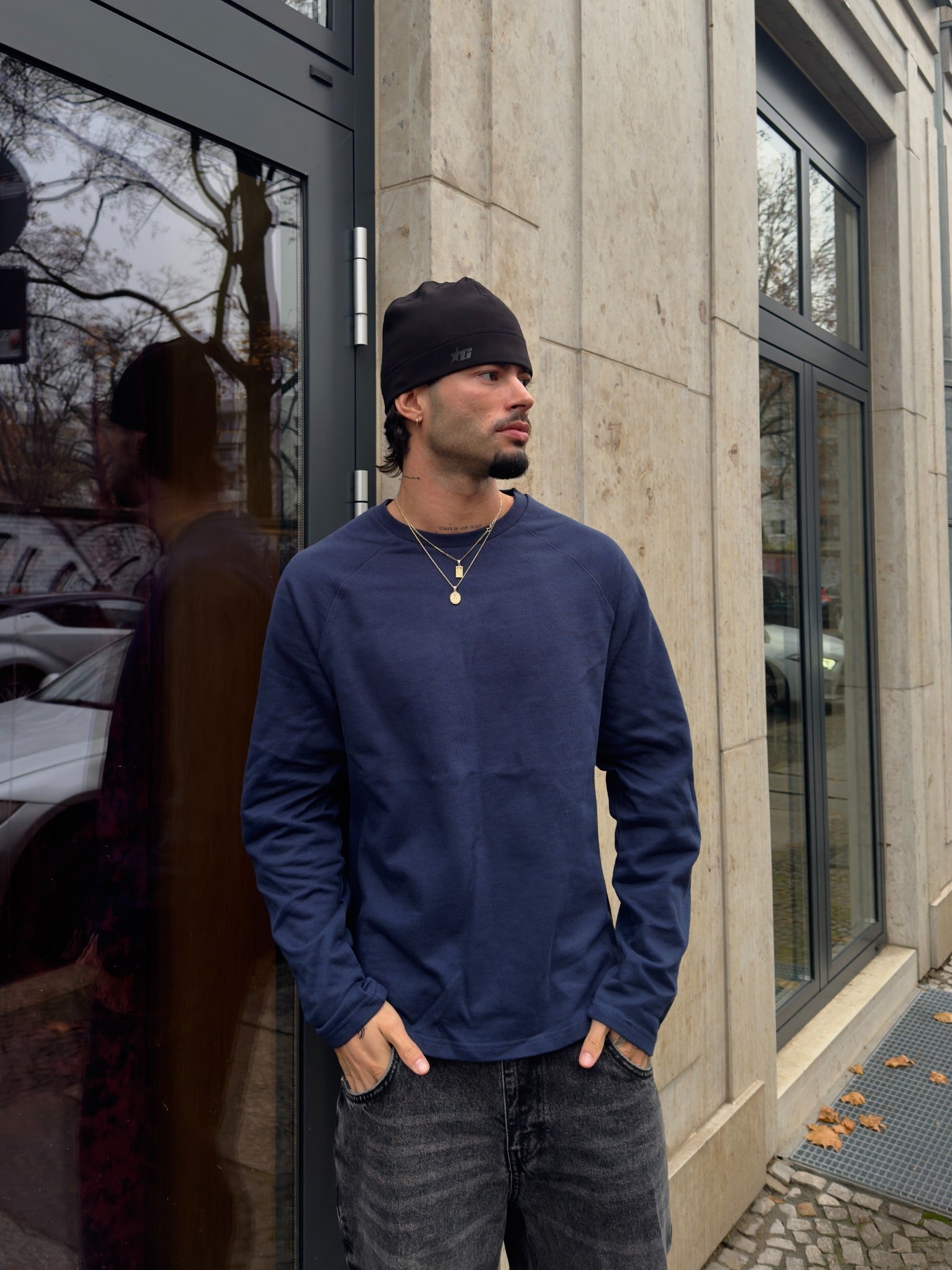 Basic Longsleeve "NAVY BLUE"