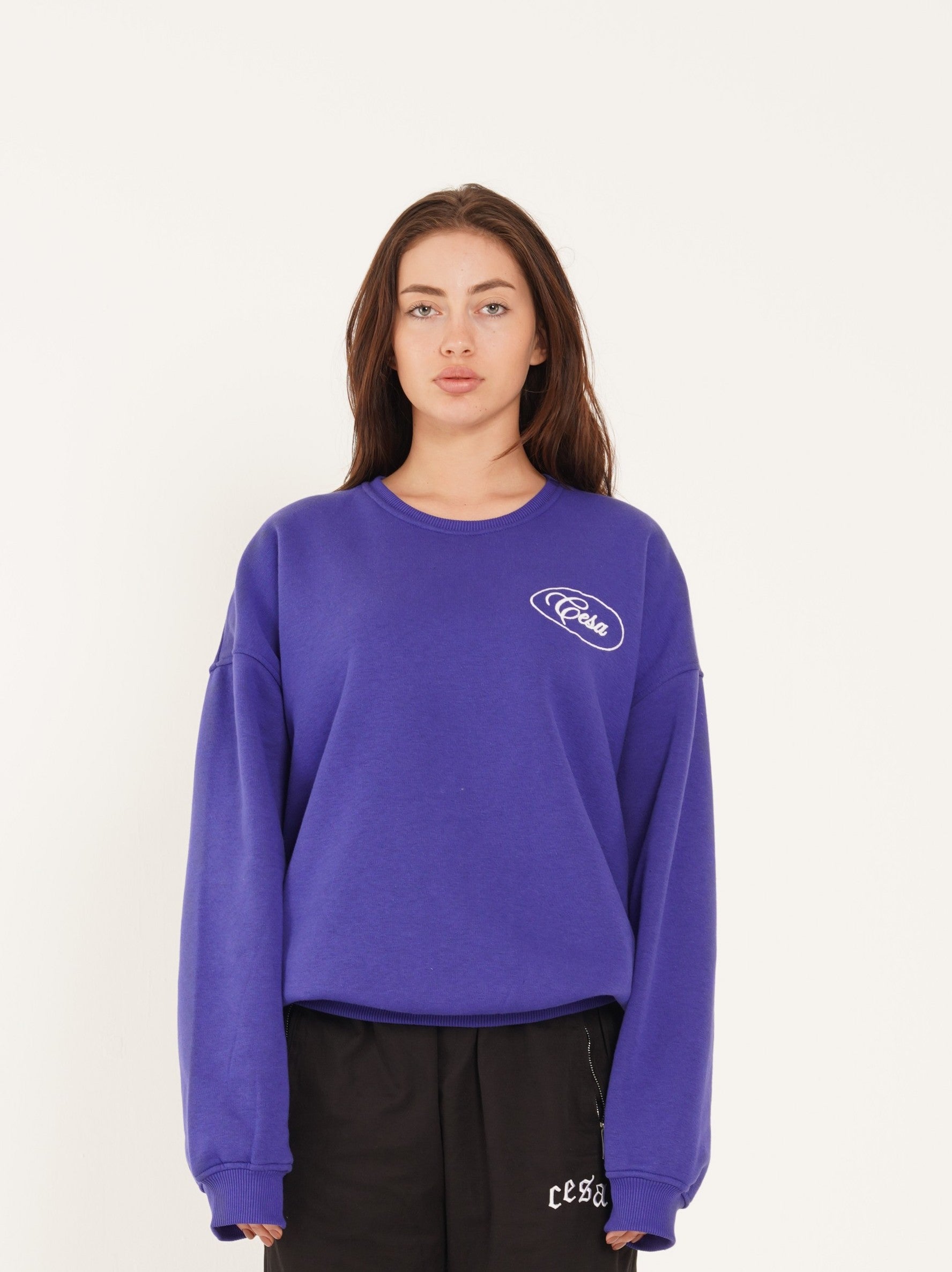 O.N.P CREW NECK SWEATER - PERLBLAU