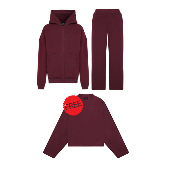 Bundle Basic BORDEAUX+ FREE LONGSLEEVE