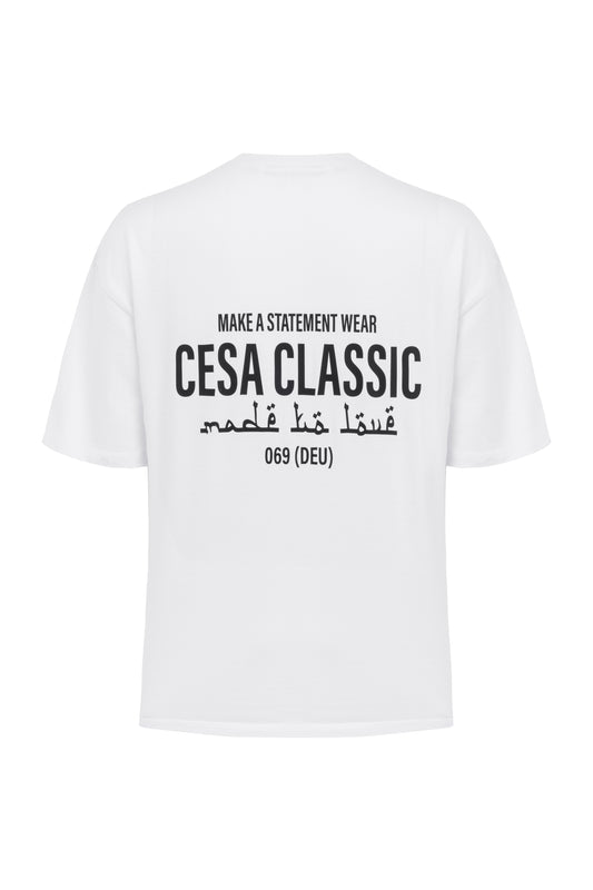 CLASSIC HEAVY SHIRT "MAKE A STATMENT-WHITE"