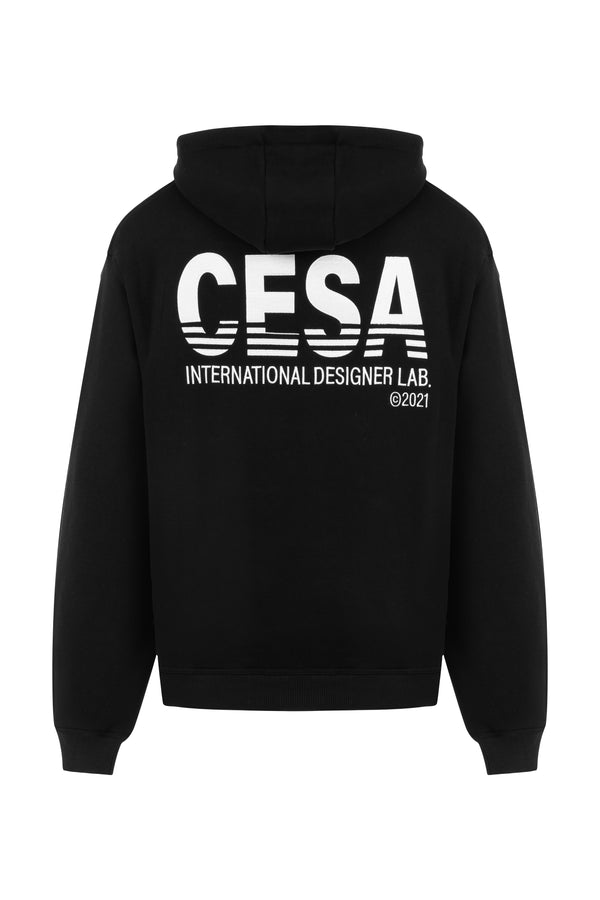 CLASSIC HOODIE "INT. DESIGN LAB" - LIMITED EDITION IN BLACK