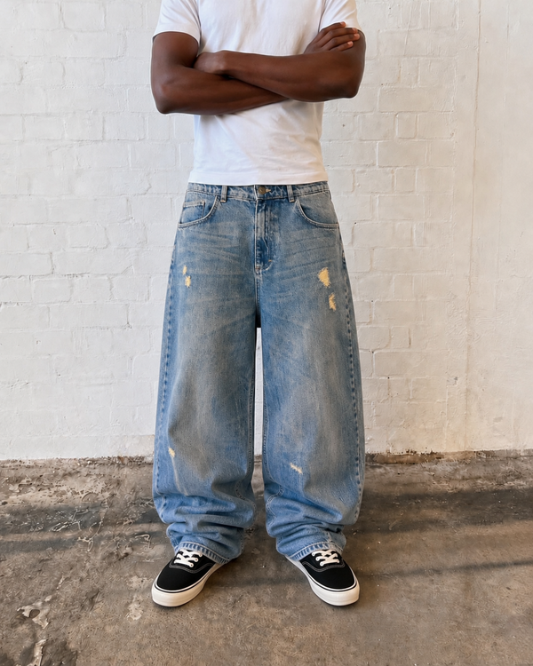 Baggy Blue Washed Denim