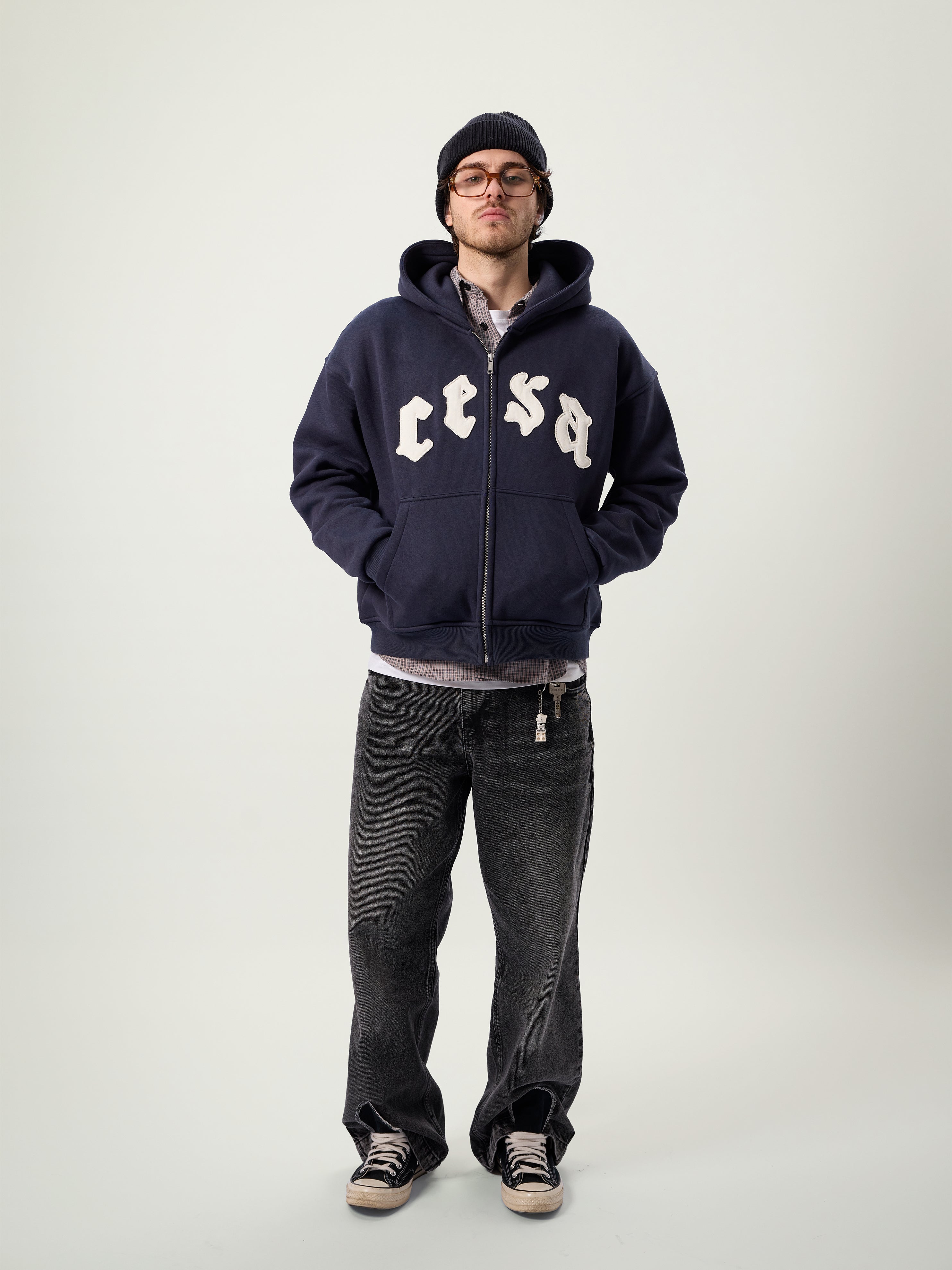 C2 ZIPPER "NAVY BLUE"