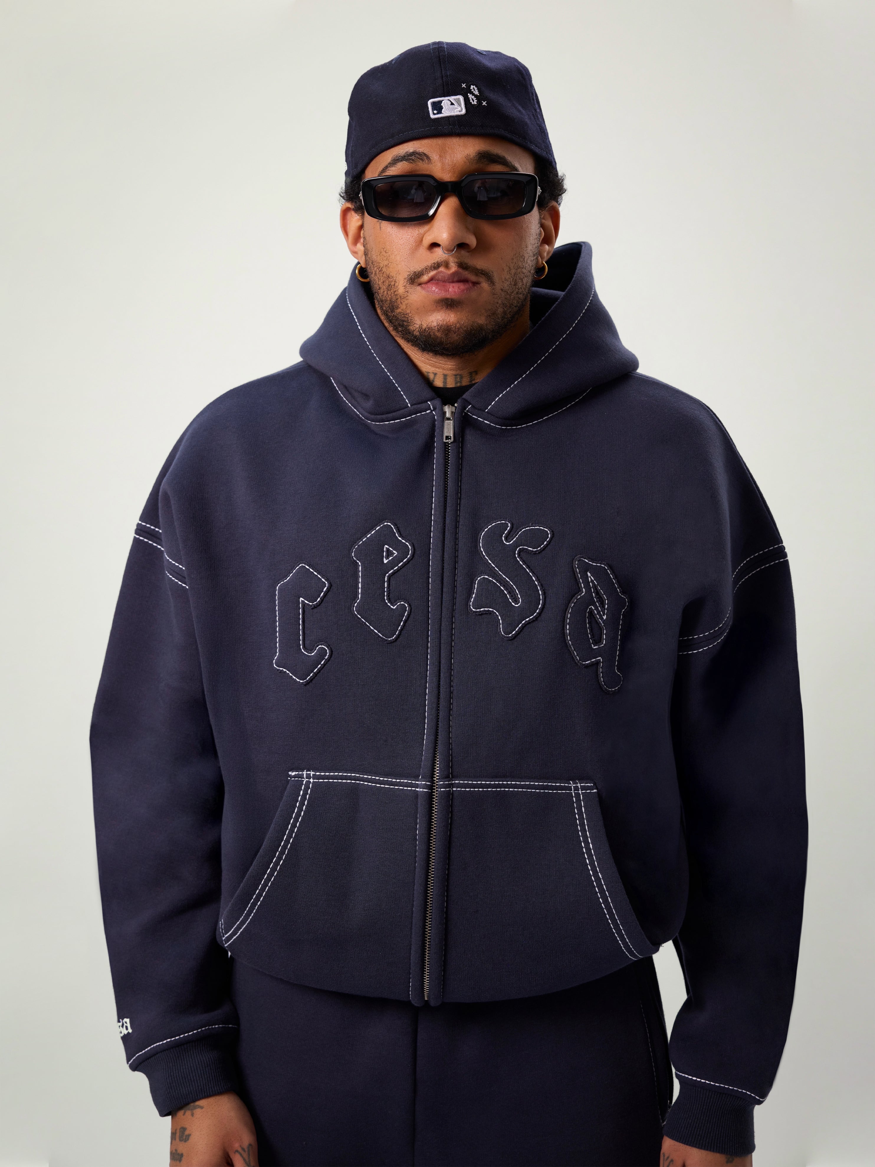 C1 LINED "NAVY BLUE" ZIPPER