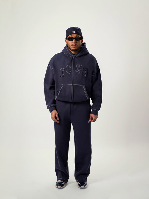 C1 LINED "NAVY BLUE" ZIPPER