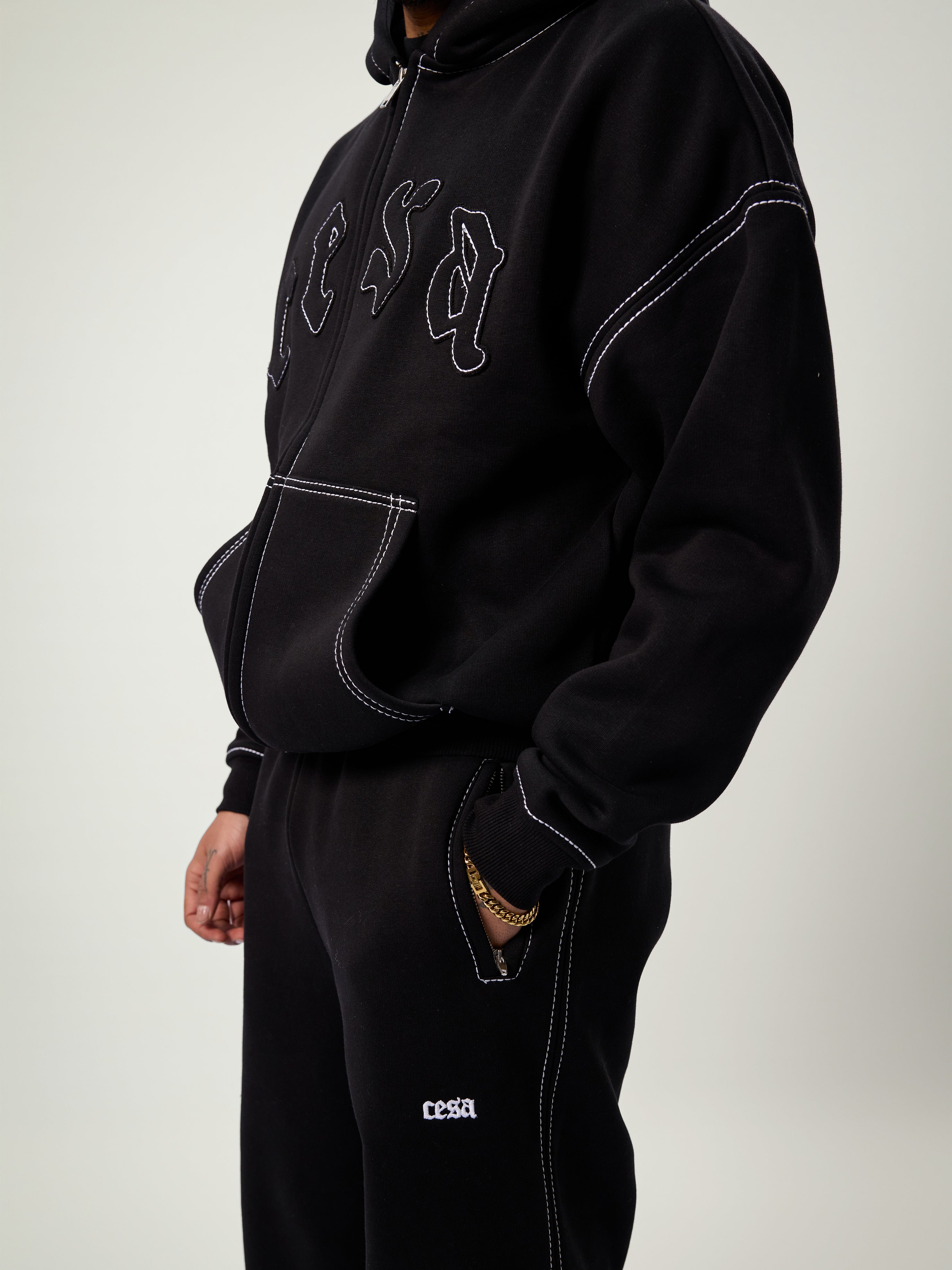 C1 LINED "BLACK" ZIPPER