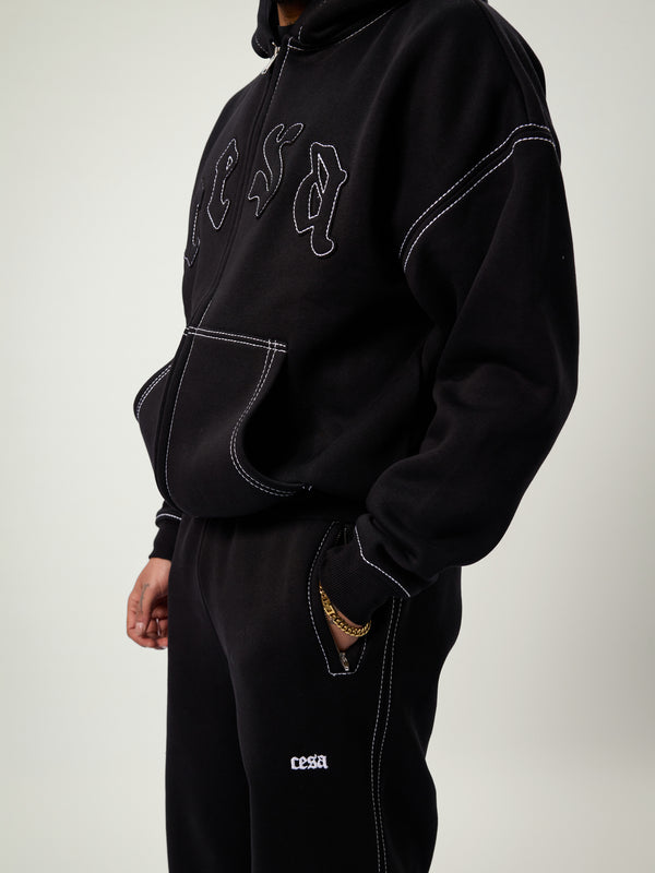 C1 LINED "BLACK" ZIPPER