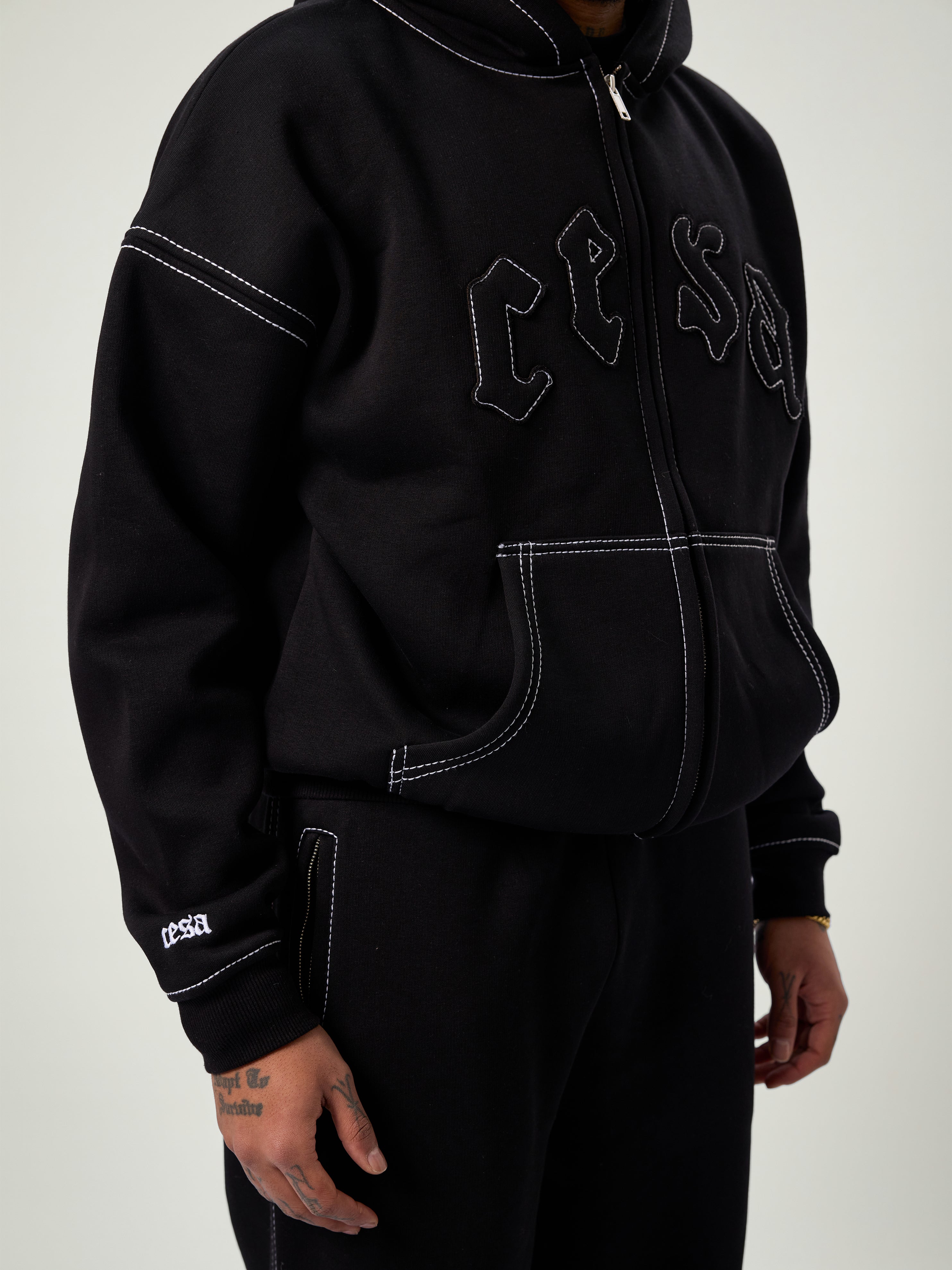 C1 LINED "BLACK" ZIPPER