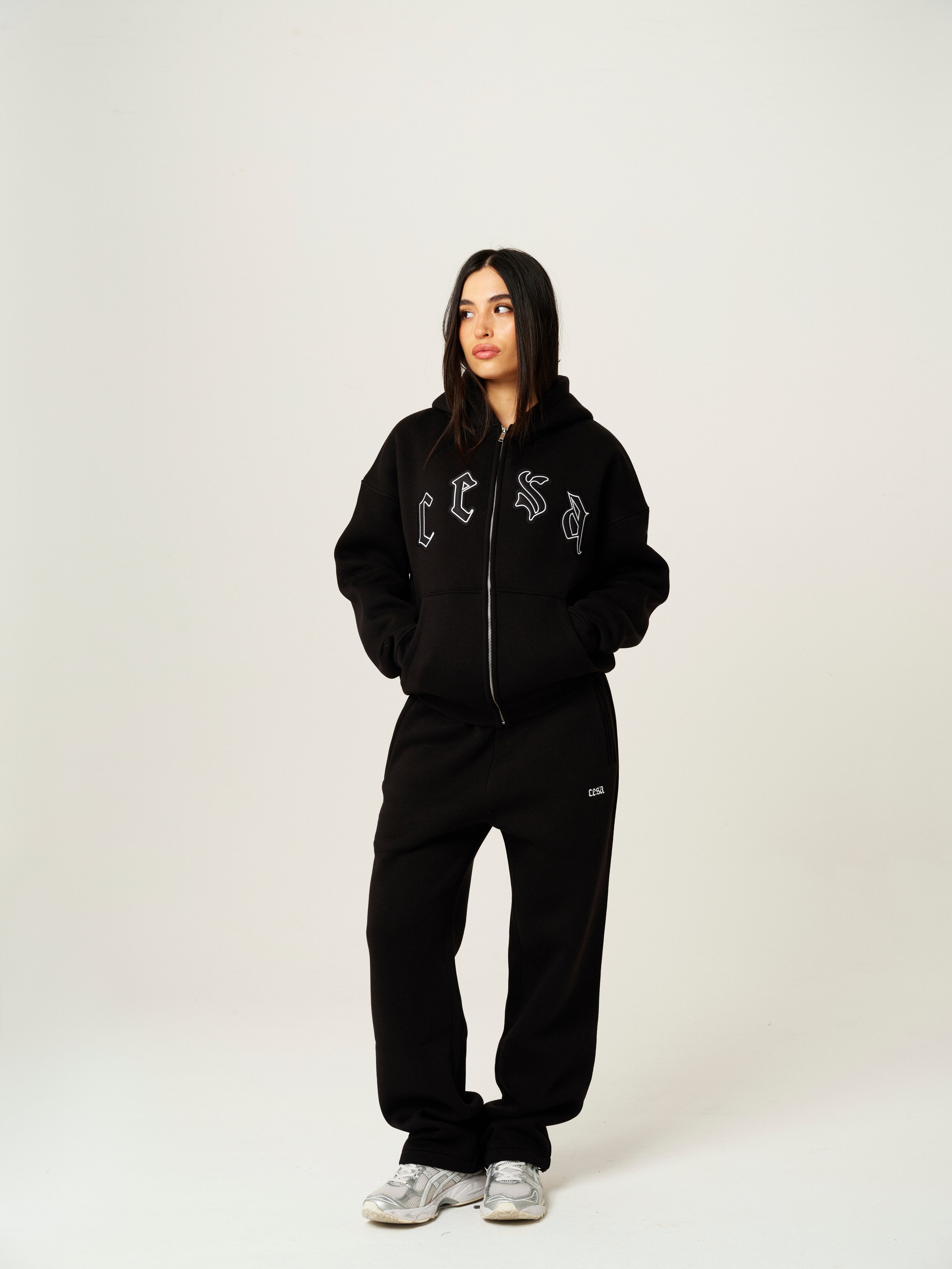 C1 ZIPPER "BLACK-WHITE"