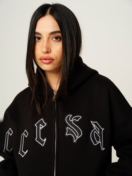 C1 ZIPPER "BLACK-WHITE"