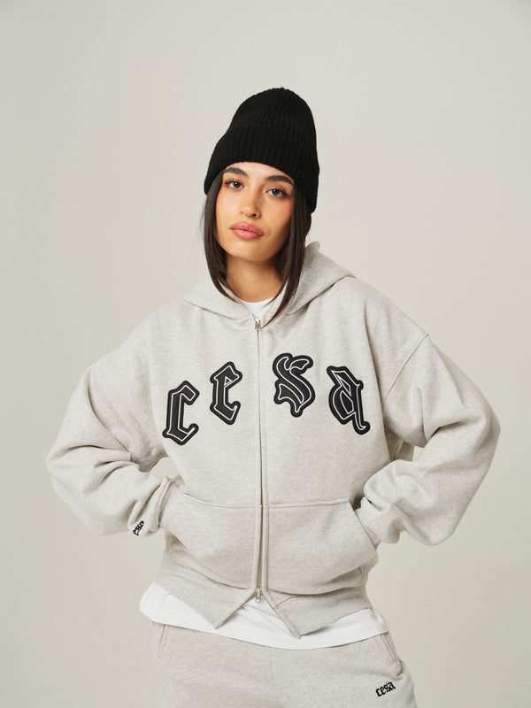 C1 DOUBLE ZIPPER "GREY-MELANGE"