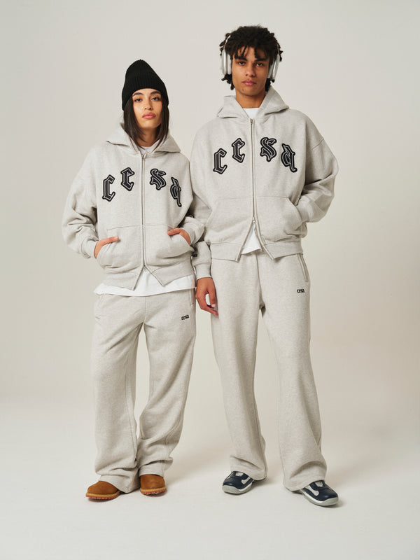C1 DOUBLE ZIPPER "GREY-MELANGE"
