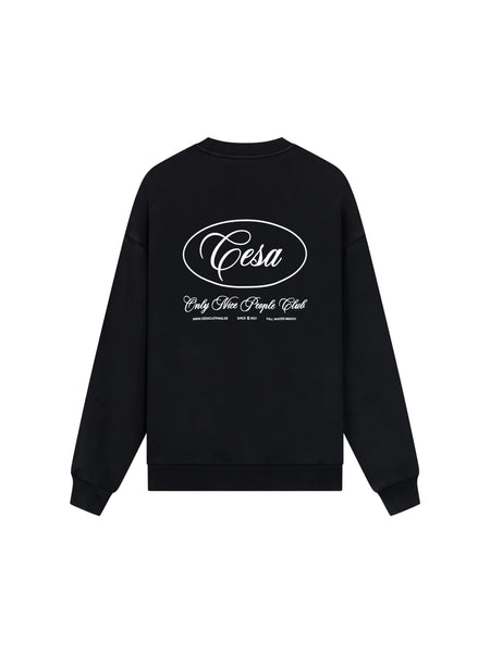 O.N.P CREW NECK SWEATER - BLACK