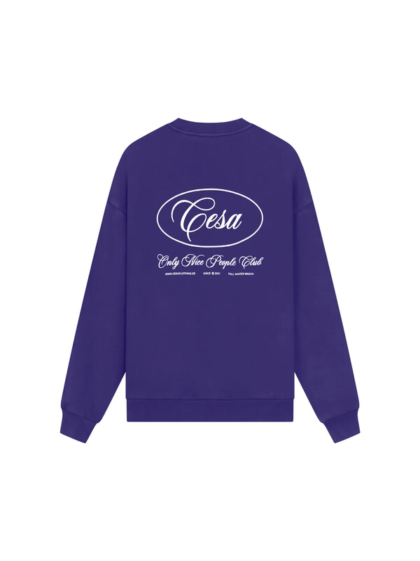 O.N.P CREW NECK SWEATER - PERLBLAU