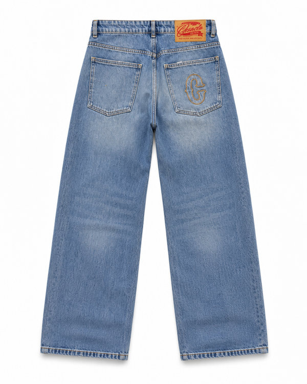 LIGHT WASHED BLUE DENIM