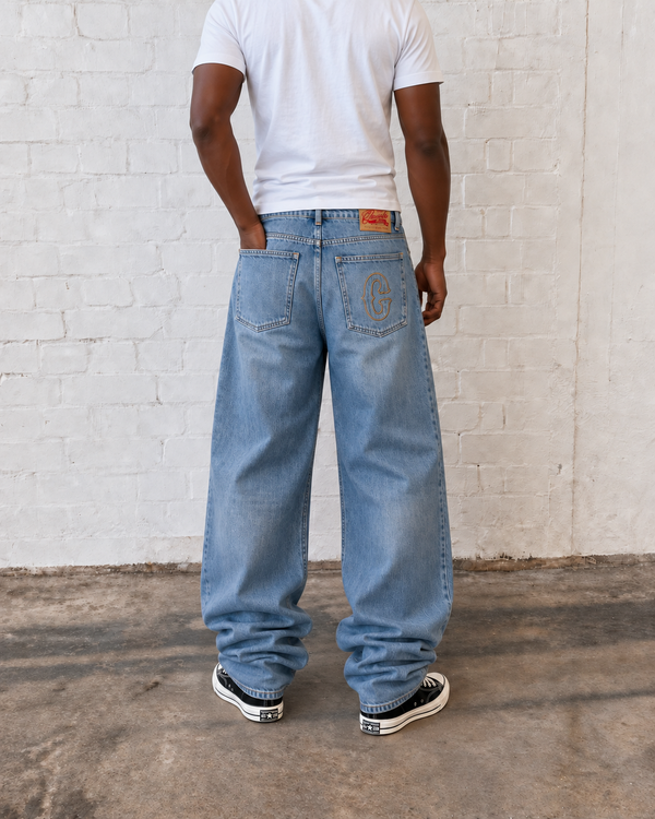 LIGHT WASHED BLUE DENIM