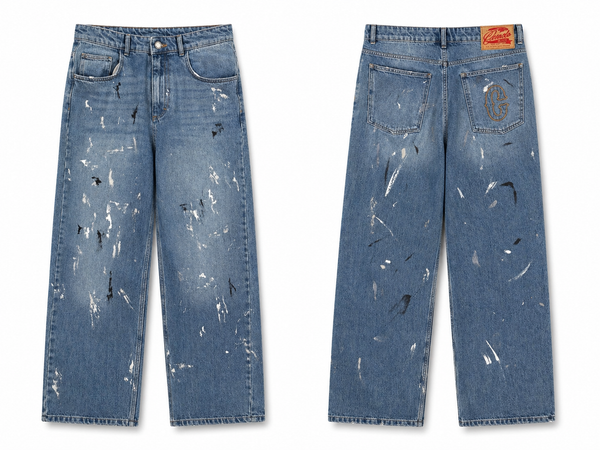 Baggy Paint Denim
