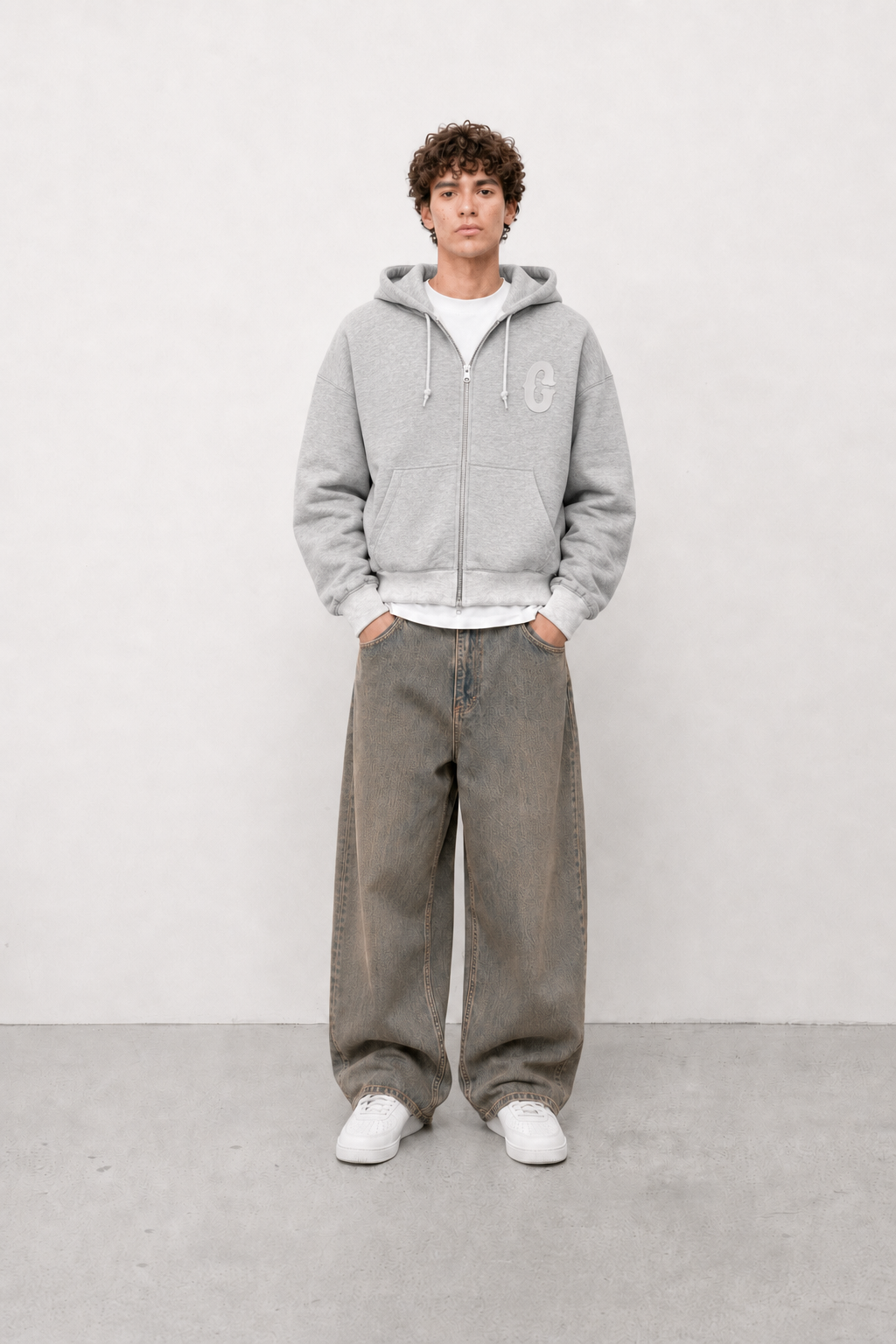Reversible Grey-Paisley ZIPPER
