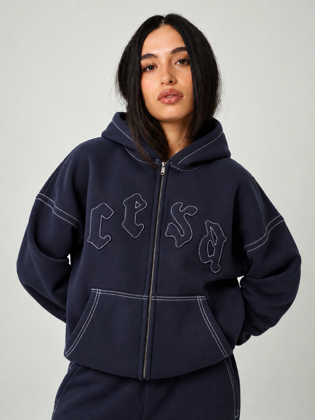 C1 LINED "NAVY BLUE" ZIPPER