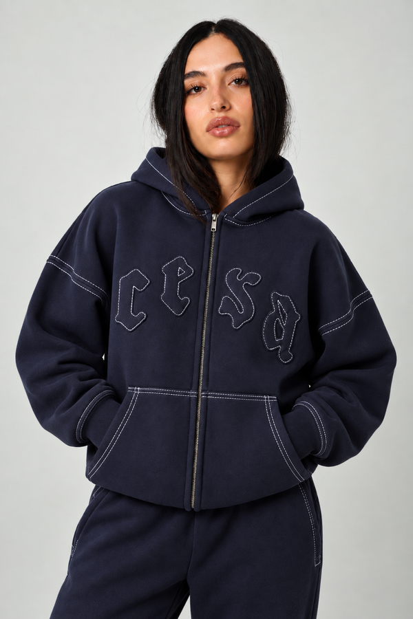 C1 LINED "NAVY BLUE" ZIPPER