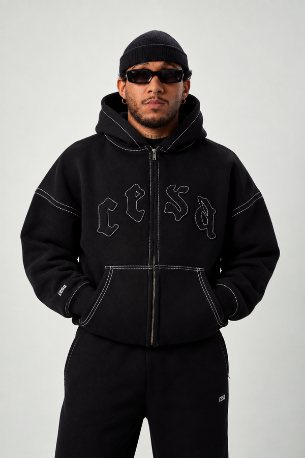 C1 LINED "BLACK" ZIPPER