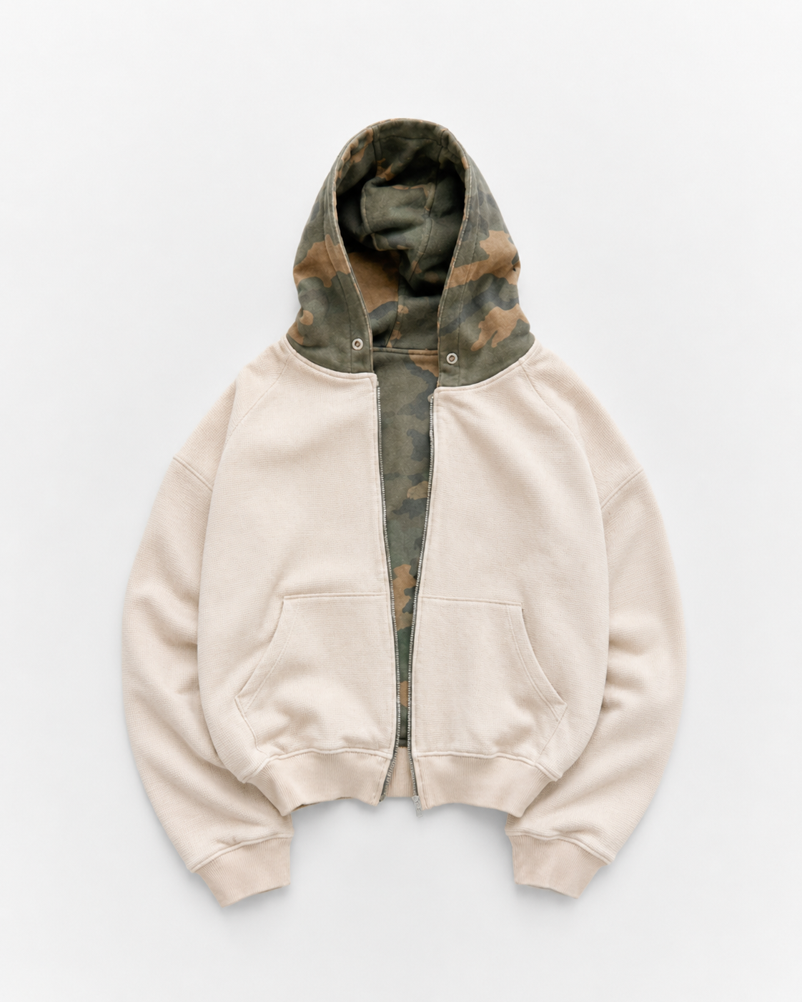 Reversible Camouflage Zip-Hoodie