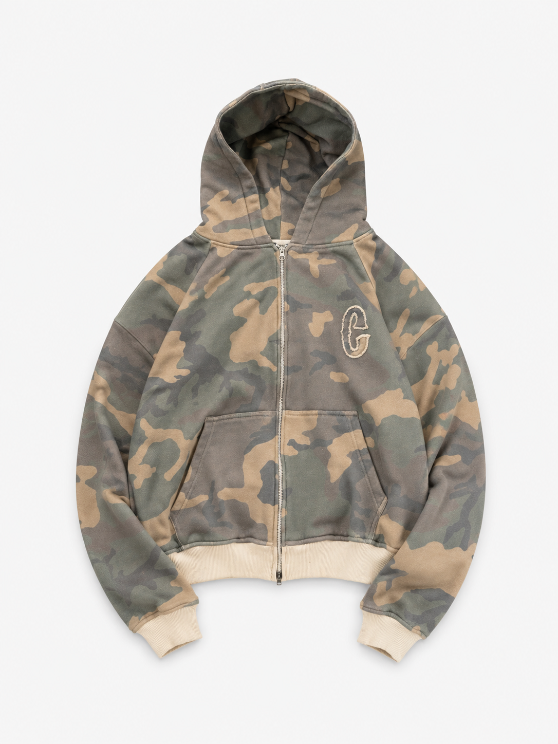 Reversible Camouflage Zip-Hoodie