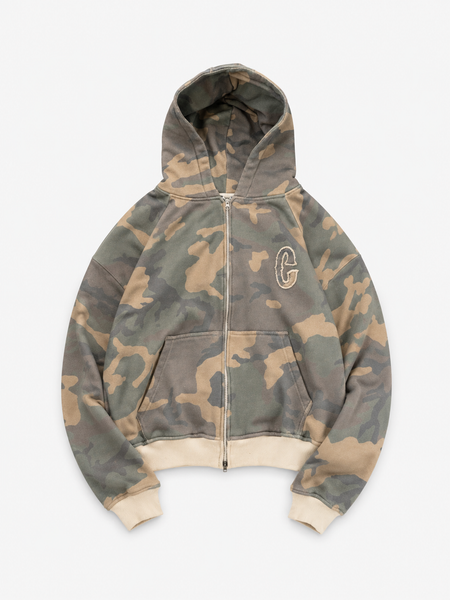 Reversible Camouflage Zip-Hoodie