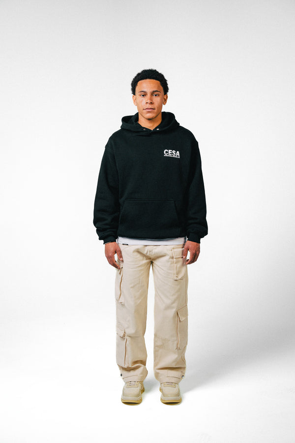 CLASSIC HOODIE "INT. DESIGN LAB" - LIMITED EDITION IN BLACK