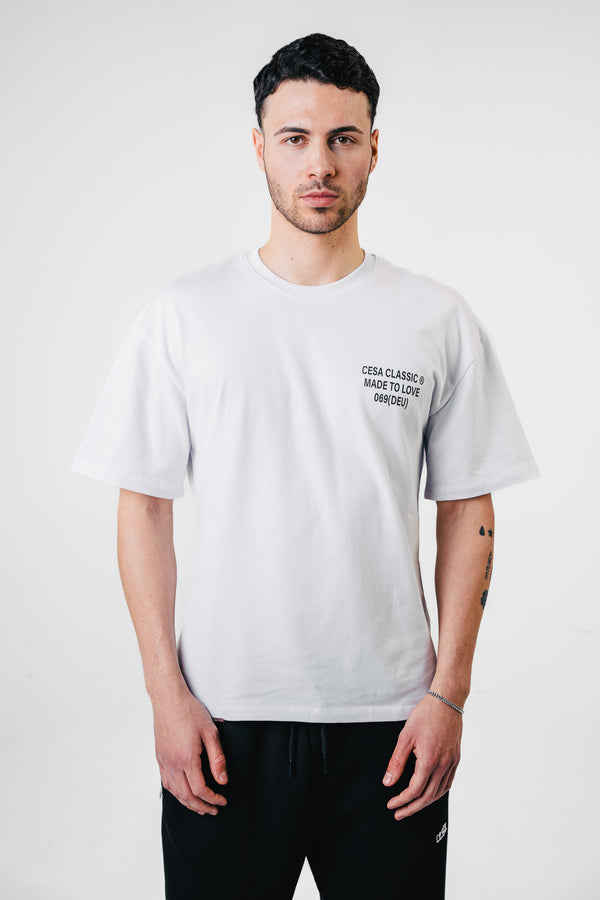 CLASSIC HEAVY SHIRT "MADE TO LOVE-WHITE"