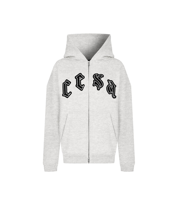 C1 DOUBLE ZIPPER "GREY-MELANGE"