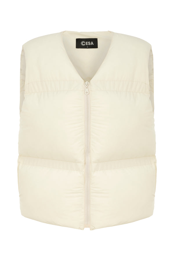PUFFER VEST "CREAM"