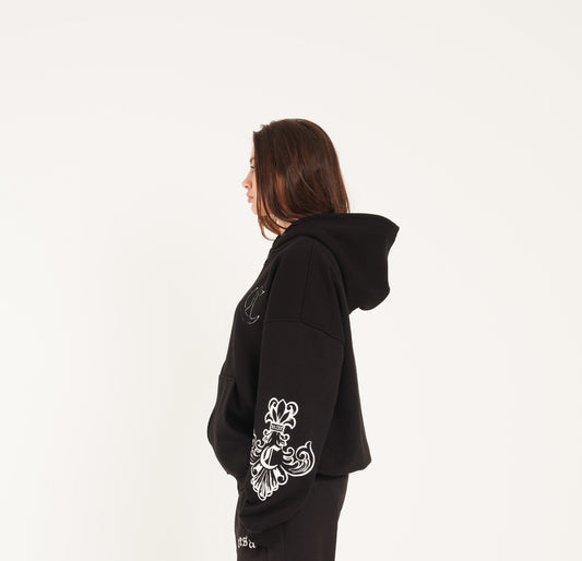 ONP ZIPPER "BLACK" LILIES