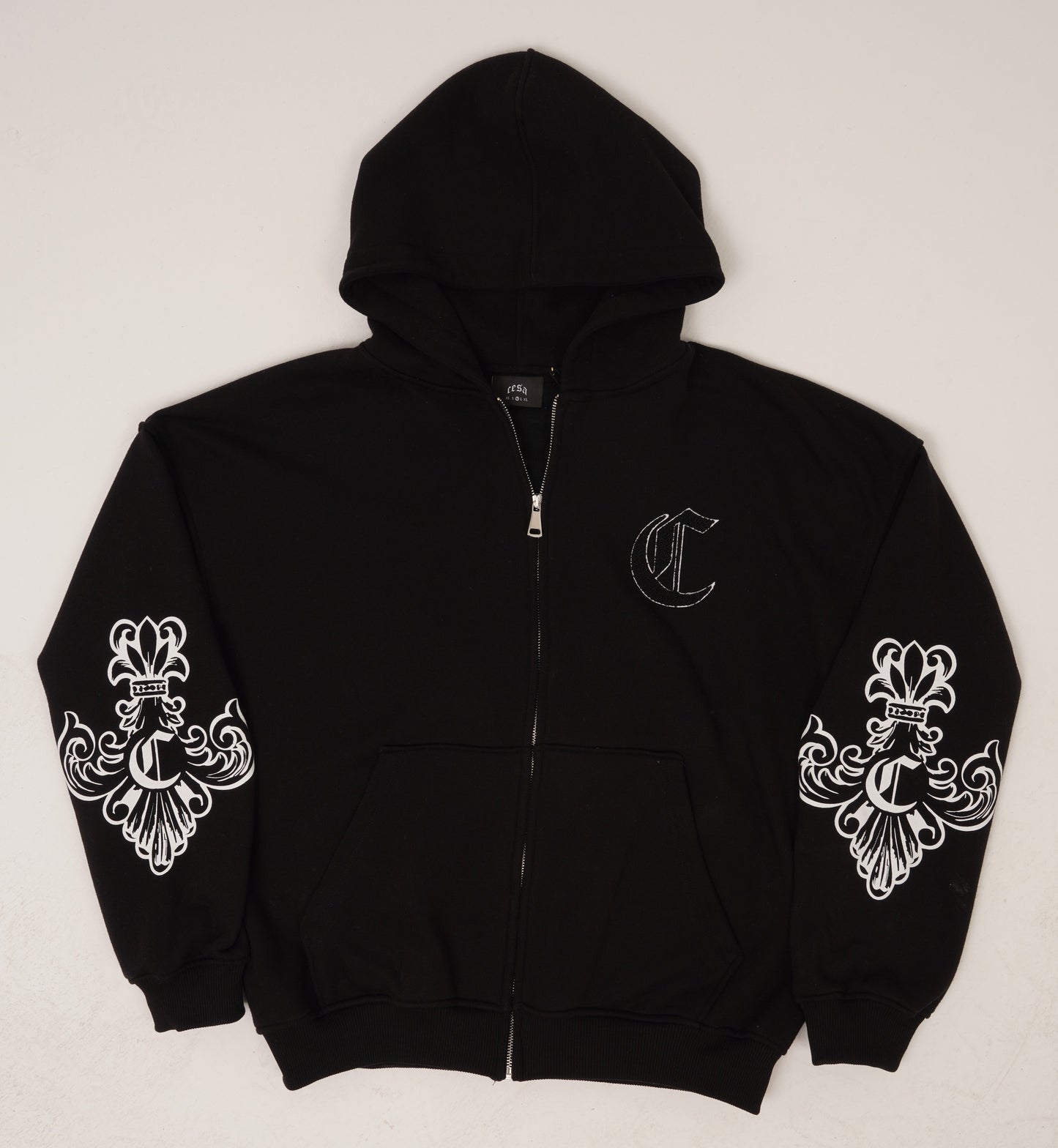 ONP ZIPPER "BLACK" LILIES